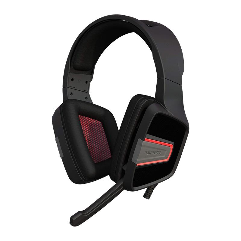 VIPER V330 Stereo Headset showcasing its sleek design and comfortable ear cushions.