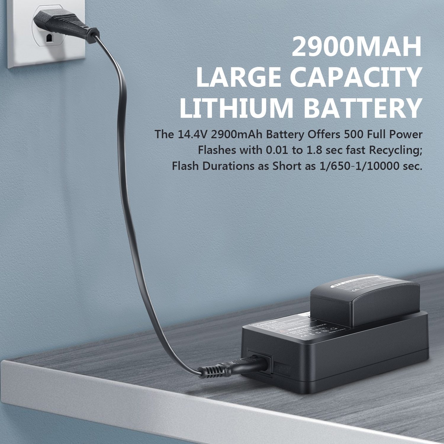 VISION2 200Ws 2.4G TTL Flash Strobe for Sony DSLR cameras, showcasing its sleek design and features.