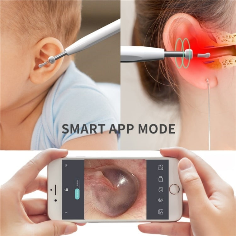 W2 WiFi Smart Visual Ear Pick Cleaning Kit with camera and silicone ear scoop for effective ear wax removal.