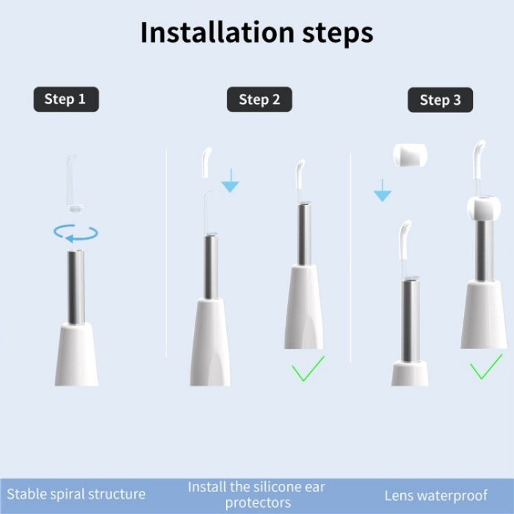 W2 WiFi Smart Visual Ear Pick Cleaning Kit with camera and silicone ear scoop for effective ear wax removal.