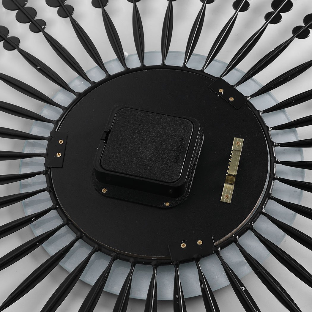 A luxurious large round wall clock with a sleek metal frame and sparkling transparent crystals, designed for modern home and office decor.