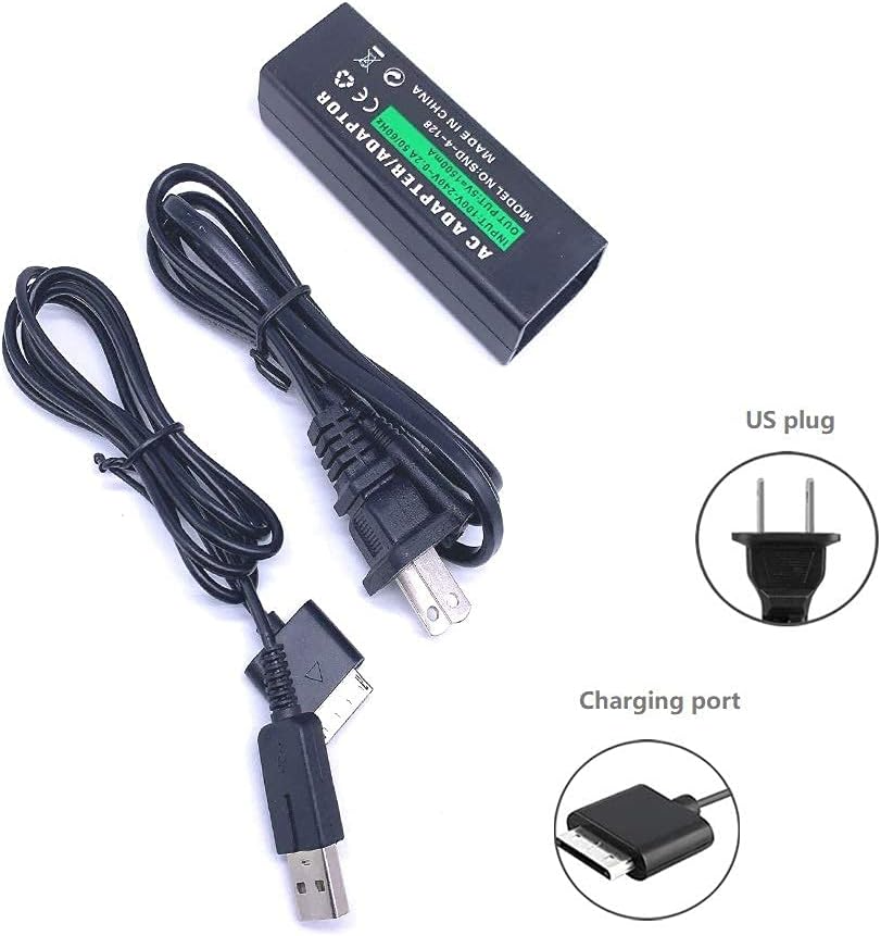 Wall Home Travel AC Charger Adapter designed for Sony PlayStation Portable PSP Go, featuring collapsible prongs for easy travel.