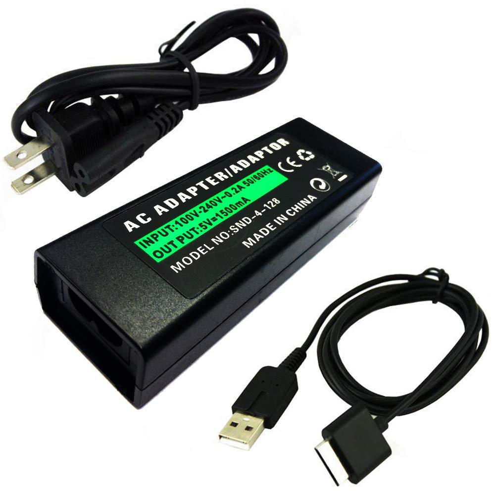 Wall Home Travel AC Charger Adapter designed for Sony PlayStation Portable PSP Go, featuring collapsible prongs for easy travel.