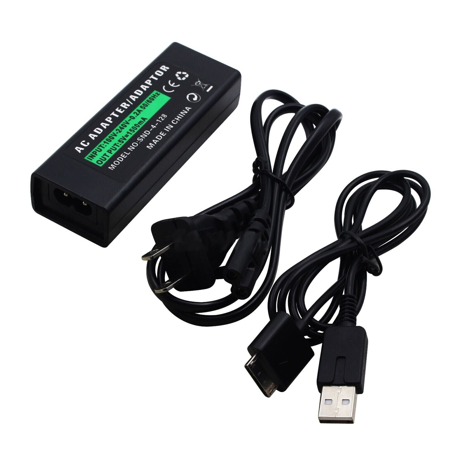 Wall Home Travel AC Charger Adapter designed for Sony PlayStation Portable PSP Go, featuring collapsible prongs for easy travel.