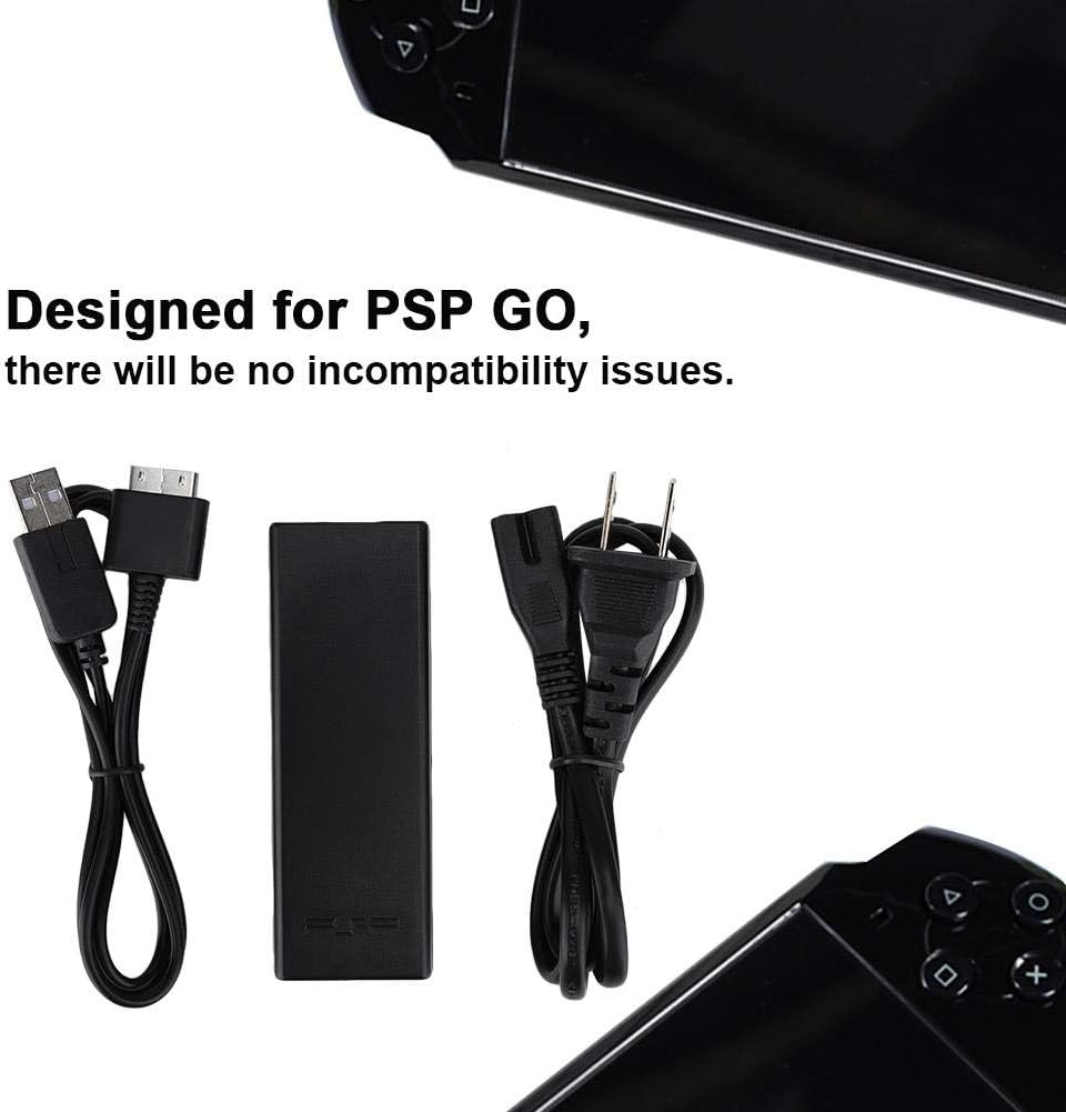 Wall Home Travel AC Charger Adapter designed for Sony PlayStation Portable PSP Go, featuring collapsible prongs for easy travel.