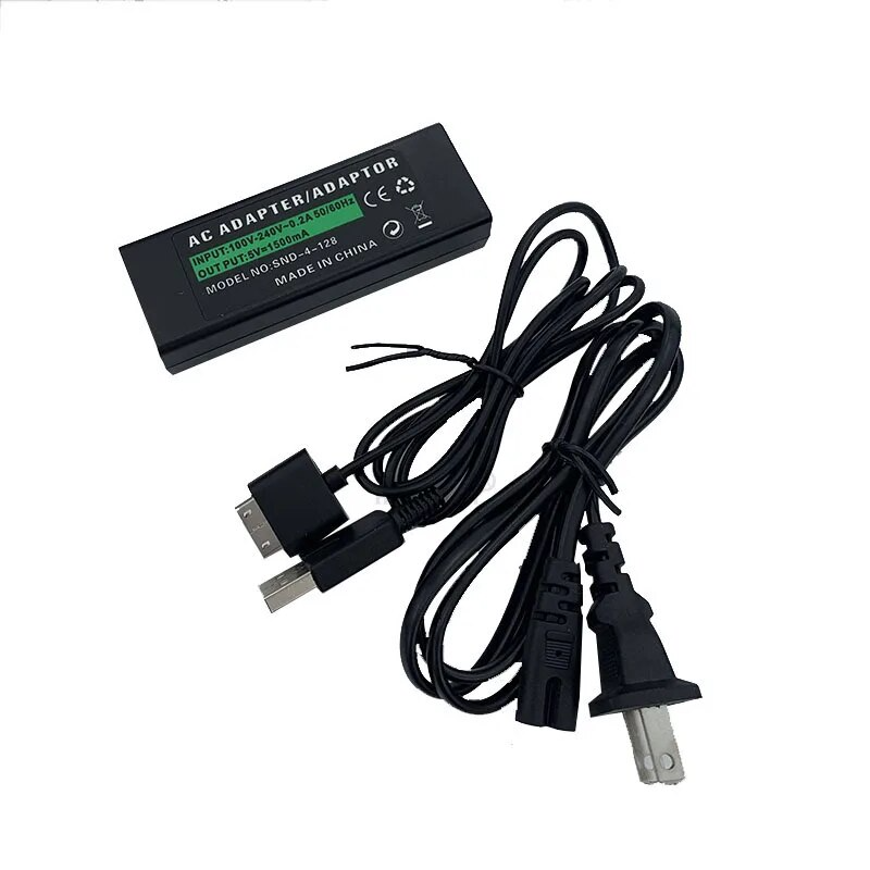 Wall Home Travel AC Charger Adapter designed for Sony PlayStation Portable PSP Go, featuring collapsible prongs for easy travel.