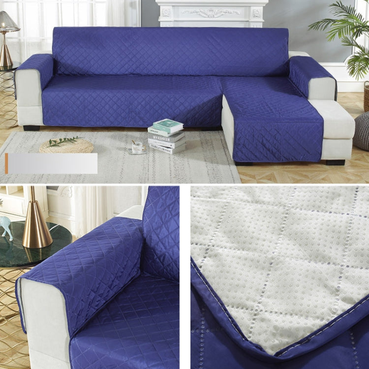 Waterproof non-slip pet cushion sofa cover in a cozy living room setting, showcasing its durable fabric and secure fit.