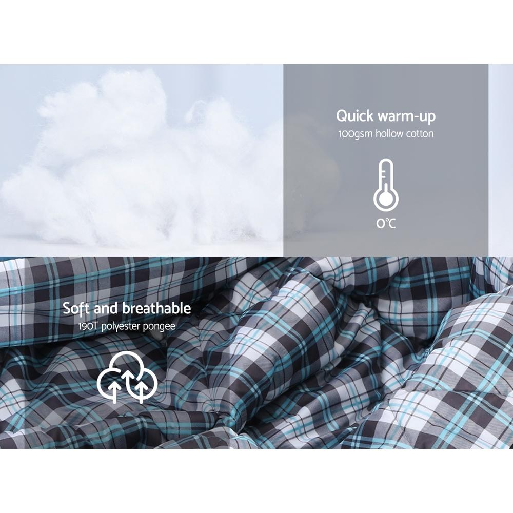 Weisshorn Sleeping Bag in grey, showcasing its compact design and features for camping and hiking.