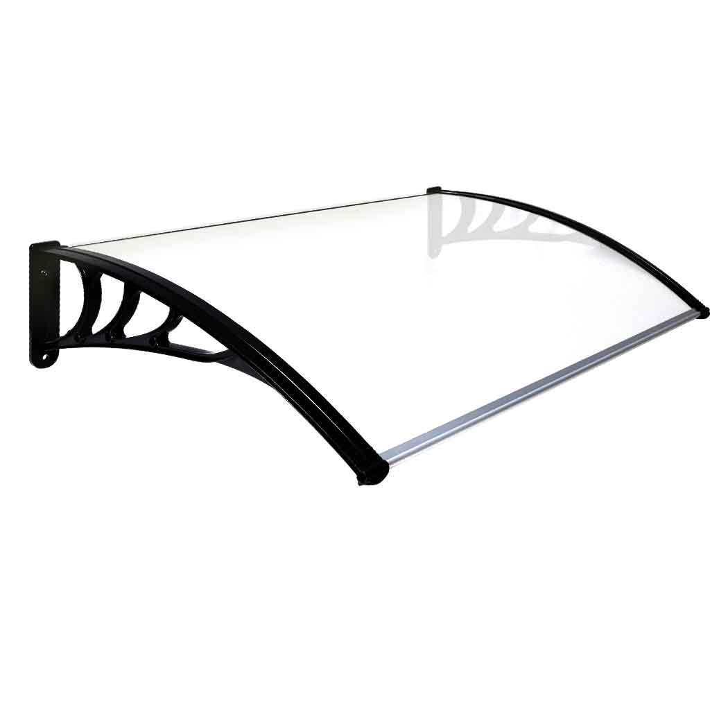 Stylish Window Door Awning Outdoor Canopy providing UV and rain protection, featuring a modern design with a curved outline.