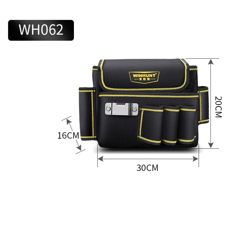 WINHUNT Thickened Canvas Multifunctional Hardware Tool Bag showcasing its durable material and multiple pockets for tool storage.