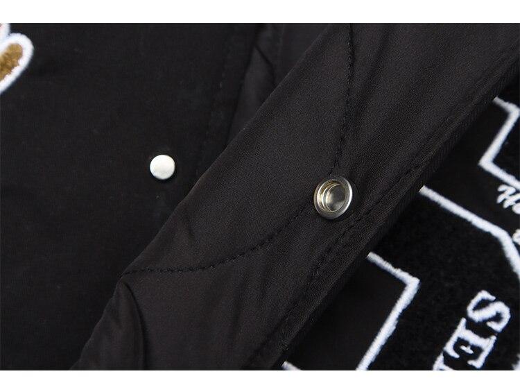 Men's winter jacket featuring animal patch embroidery and patchwork design, perfect for high street fashion.