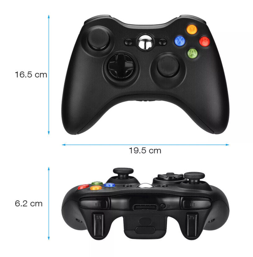 Wired USB Controller for Xbox 360 and PC, featuring ergonomic design and multiple control buttons for enhanced gaming experience.