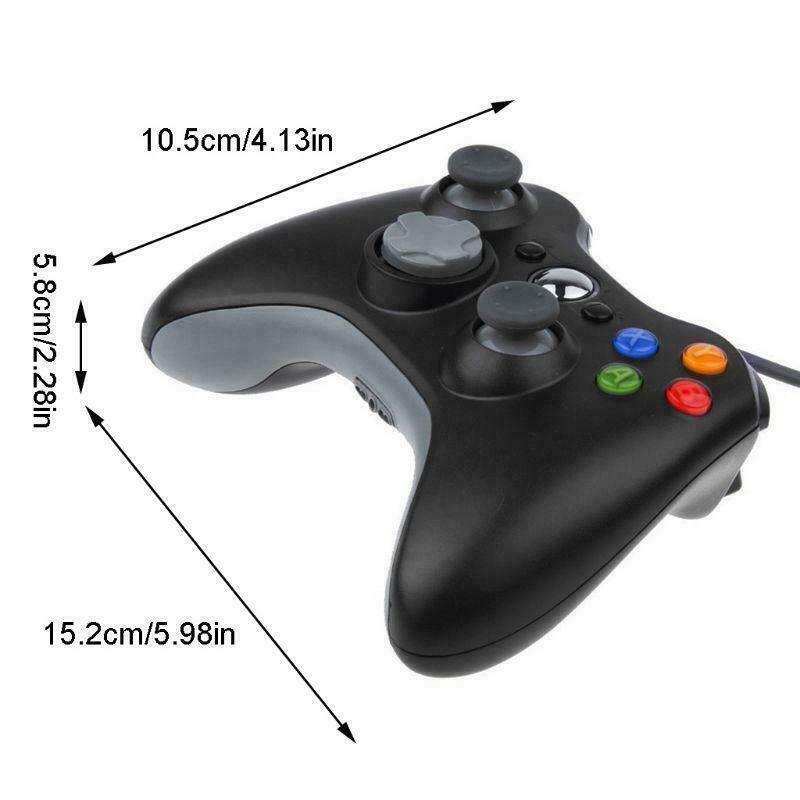 Wired USB Controller for Xbox 360 and PC, featuring ergonomic design and multiple control buttons for enhanced gaming experience.