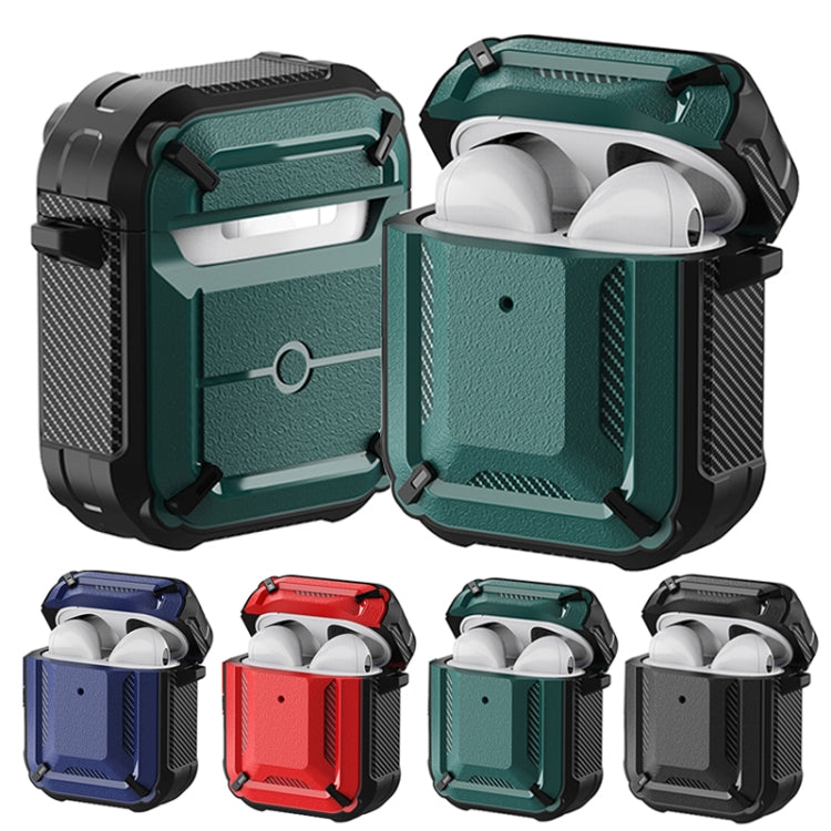 Wireless earphones case featuring a shockproof diamond square pattern in silicone, designed for Apple AirPods 2.