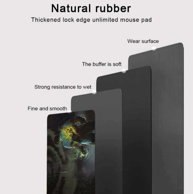 Wireless Qi Charging Extra Large Mousepad with a sleek design, featuring a soft PU leather surface and anti-slip bottom for stability.