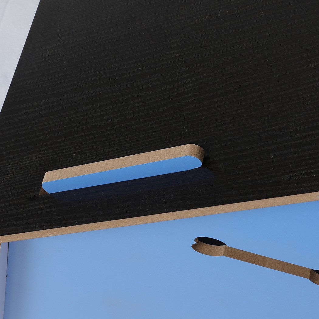 Extra Large Blue Wooden Dog House with arch door and open windows, crafted from high-quality MDF for indoor use.