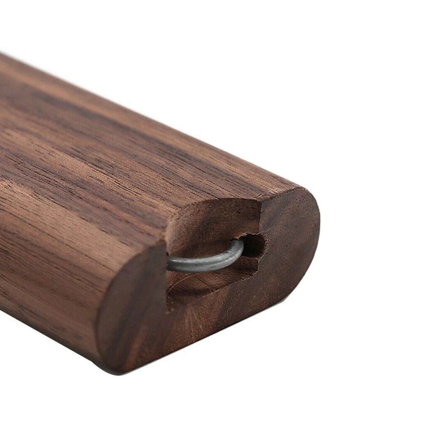 Wooden Dugout Pipe with self-cleaning metal bat poker, showcasing its elegant design and functionality.