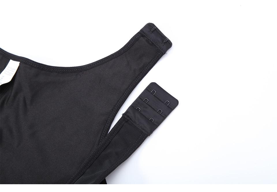 Women Shapewear Tummy Control Bodysuit in black, showcasing a mid-thigh design and seamless fabric for a smooth silhouette.