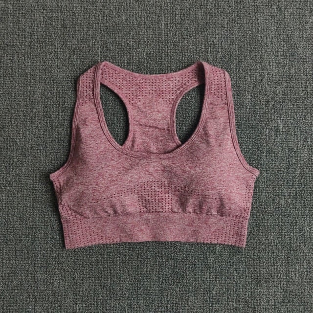 Women Vital Seamless Long Sleeve Yoga Set featuring a crop top and high waist leggings in various colors, designed for fitness and yoga.