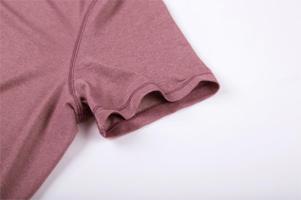 Women's Lightweight Heather Loose Fit Short Sleeve Sport Shirt in a stylish heather design, perfect for workouts and yoga.