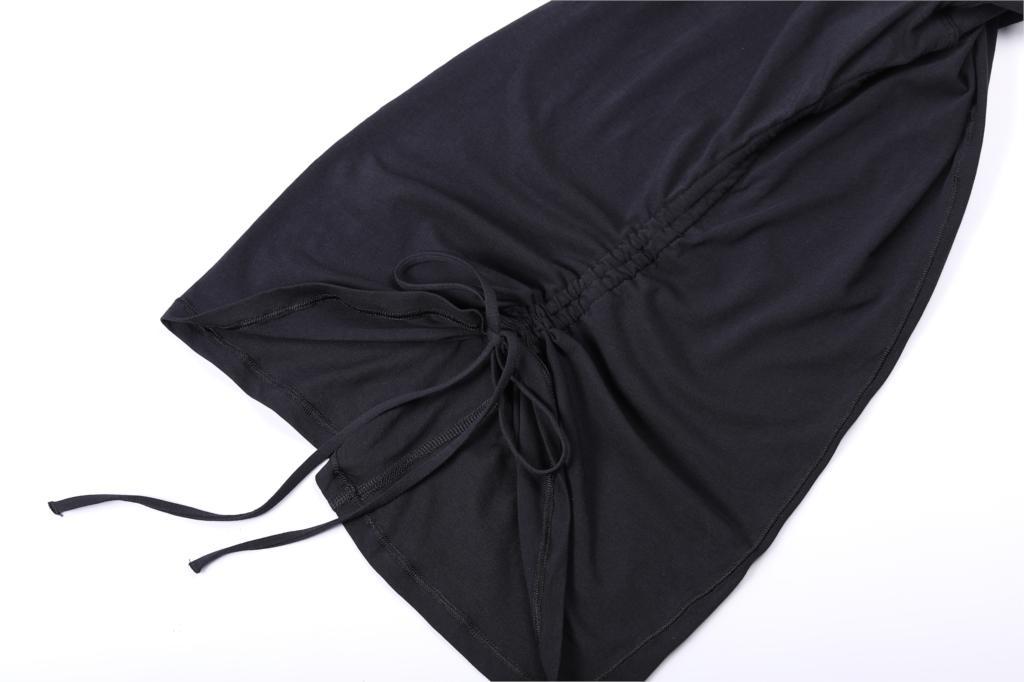 Women's long-sleeve Pima cotton workout shirt in crewneck style, ideal for gym and casual wear.