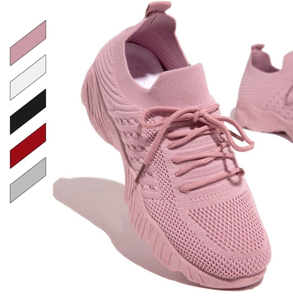 A pair of Women's Running Trainers in various colors, showcasing a breathable mesh upper and soft non-slip soles, ideal for walking and gym activities.