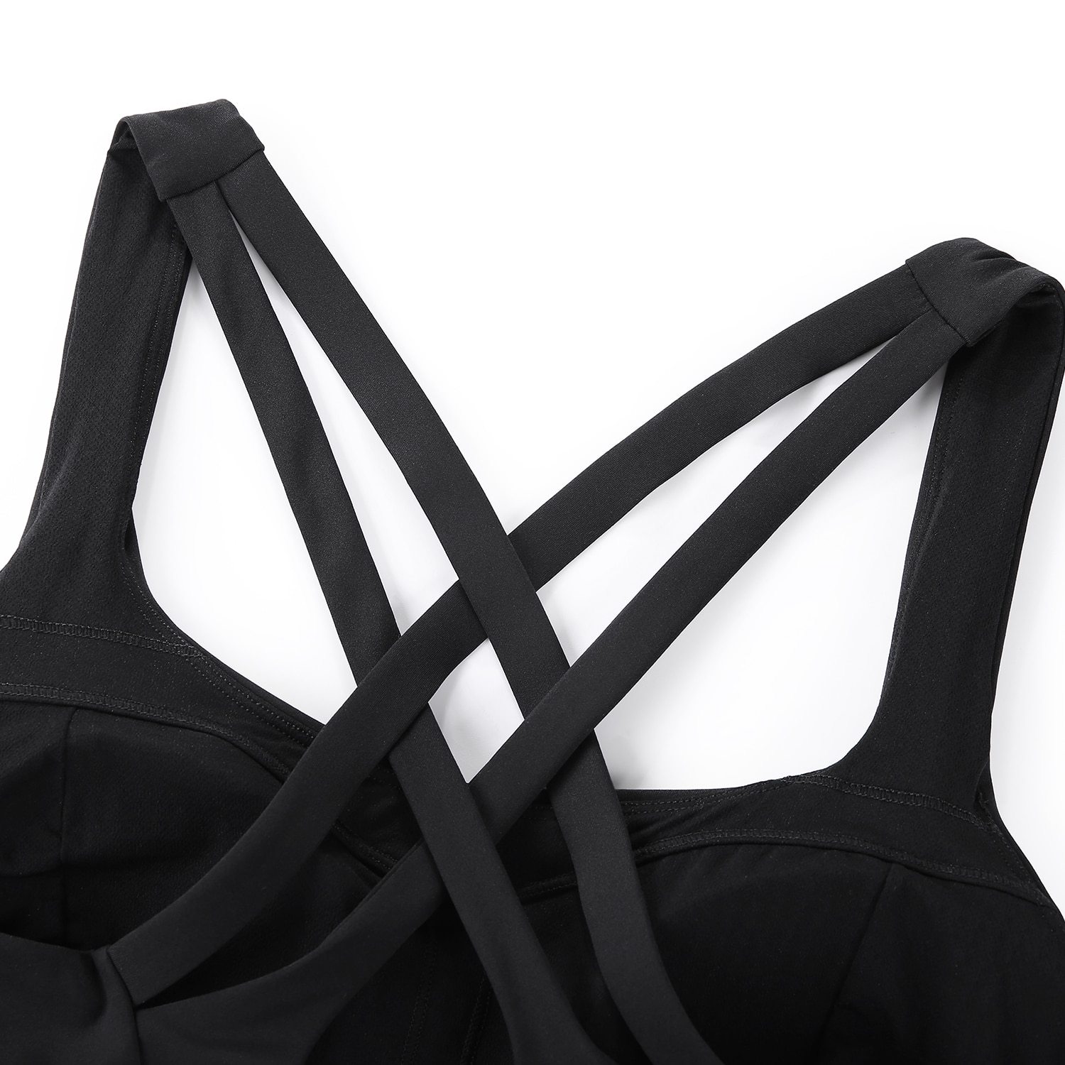 Women's Sexy Stappy Sports Bra featuring a stylish strappy back design, wireless padded support, and anti-sweat material, available in various sizes.