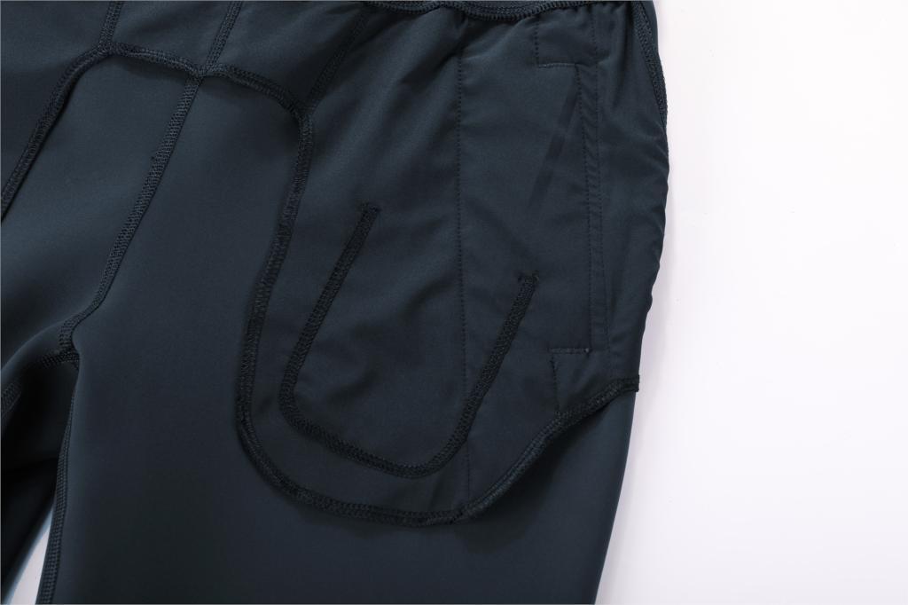 A pair of women's stretch casual jogger pants in black with a drawstring waist and zipper pockets, perfect for travel and lounging.