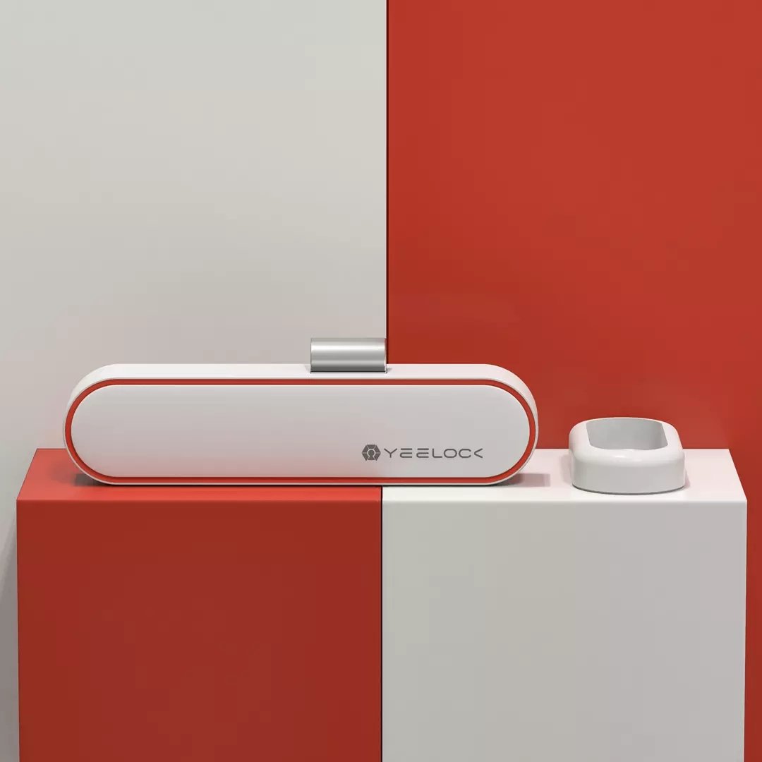 Xiaomi MIjia YEELOCK Smart Drawer Cabinet Lock in white, showcasing its sleek design and Bluetooth functionality for keyless access.