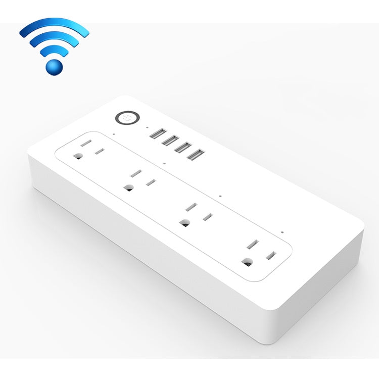 XS-A24 WiFi Smart Power Plug Socket with wireless remote control features, compatible with Alexa and Google Assistant.