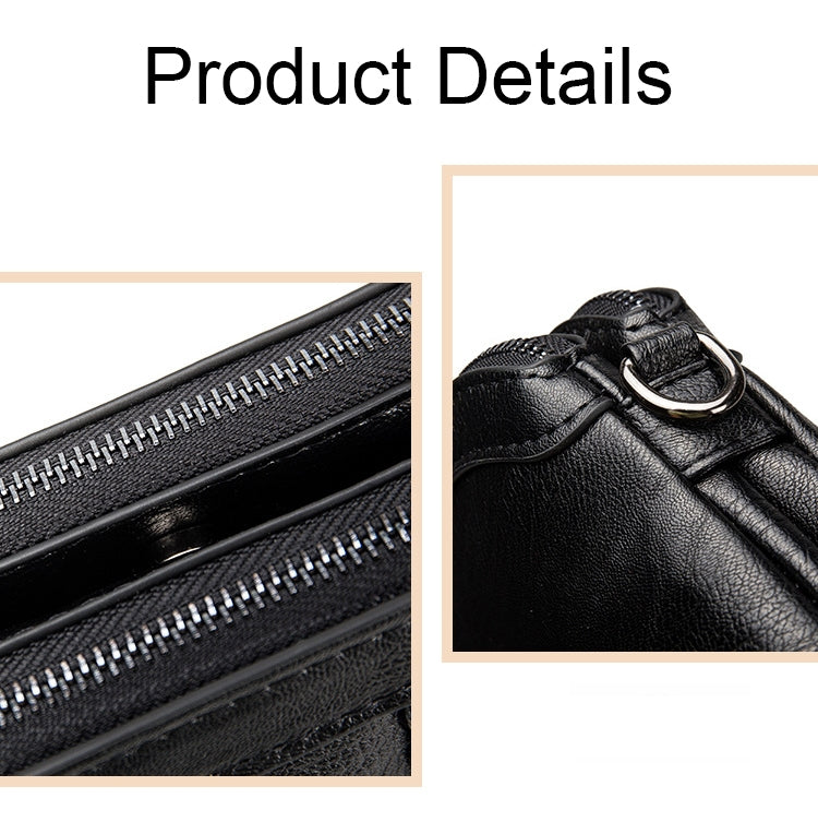 XY1101 Multifunctional Double Layer Ladies Woven Handbag in stylish woven fabric, perfect for carrying essentials.