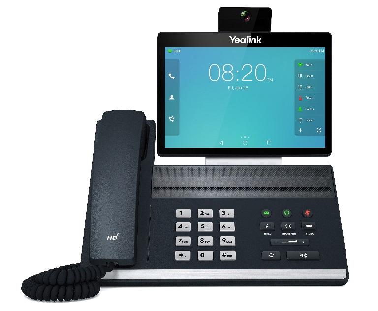 Yealink SIP-VP59 Full-HD Video Phone with 8-inch touch screen and sleek design, ideal for business communication.
