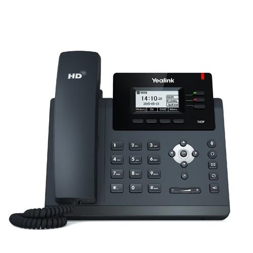 Yealink T40G 3 Line IP phone with a 2.3-inch graphical LCD, showcasing its sleek design and advanced features.