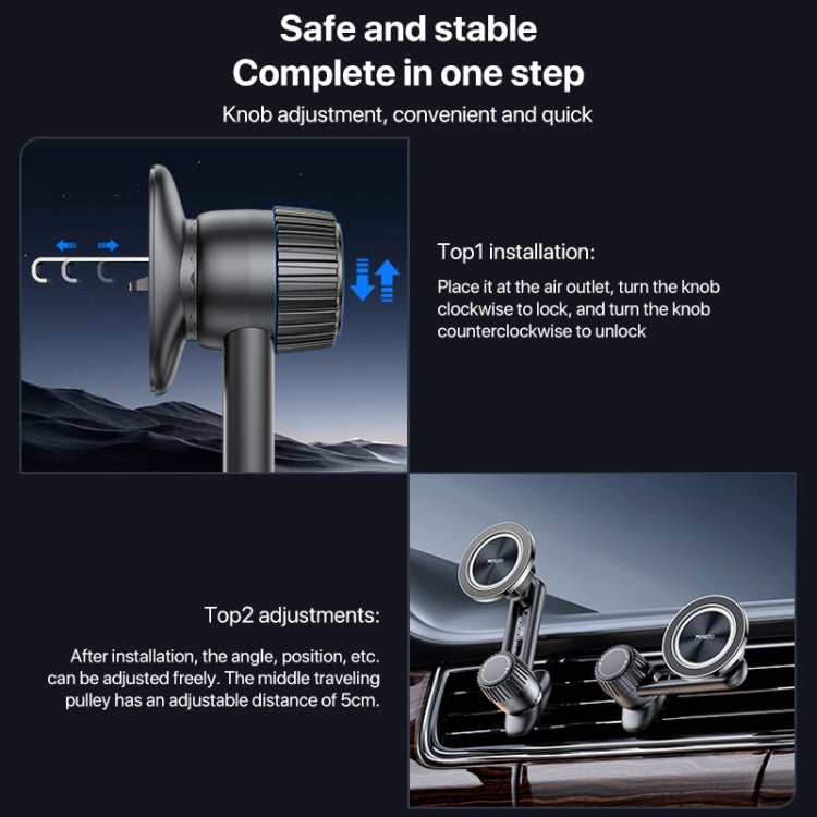Yesido C168 MagSafe Magnetic Car Air Vent Phone Holder with strong magnets and adjustable design for secure phone mounting in vehicles.