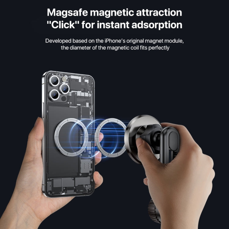 Yesido C168 MagSafe Magnetic Car Air Vent Phone Holder with strong magnets and adjustable design for secure phone mounting in vehicles.