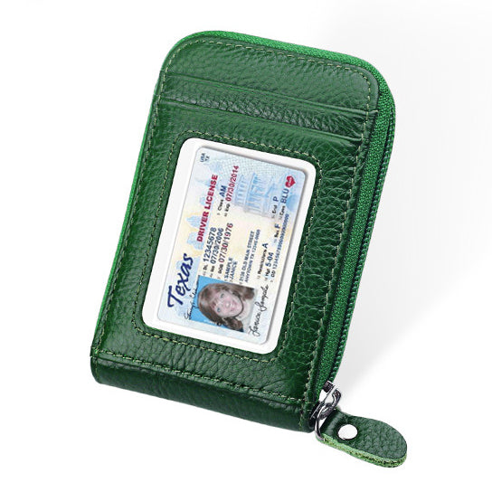 Zip Vault RFID Blocker Card Holder and Wallet in various colors, showcasing its sleek design and transparent ID window.