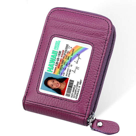 Zip Vault RFID Blocker Card Holder and Wallet in various colors, showcasing its sleek design and transparent ID window.