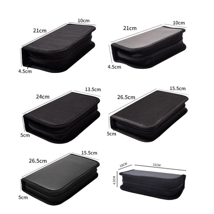 Portable Multi-Function Tool Storage Bag with zipper closure and elastic pockets, showcasing its durable canvas and leather material.