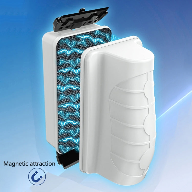 ZY-03S Small Carbon Blade Fish Tank Glass Magnetic Brush with a comfortable grip and dual bristle design for effective algae removal.