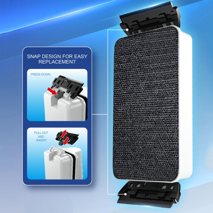 ZY-03S Small Carbon Blade Fish Tank Glass Magnetic Brush with a comfortable grip and dual bristle design for effective algae removal.