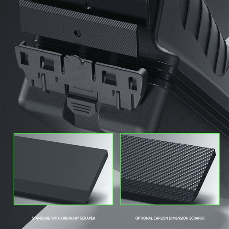 ZY-03S Small Carbon Blade Fish Tank Glass Magnetic Brush with a comfortable grip and dual bristle design for effective algae removal.