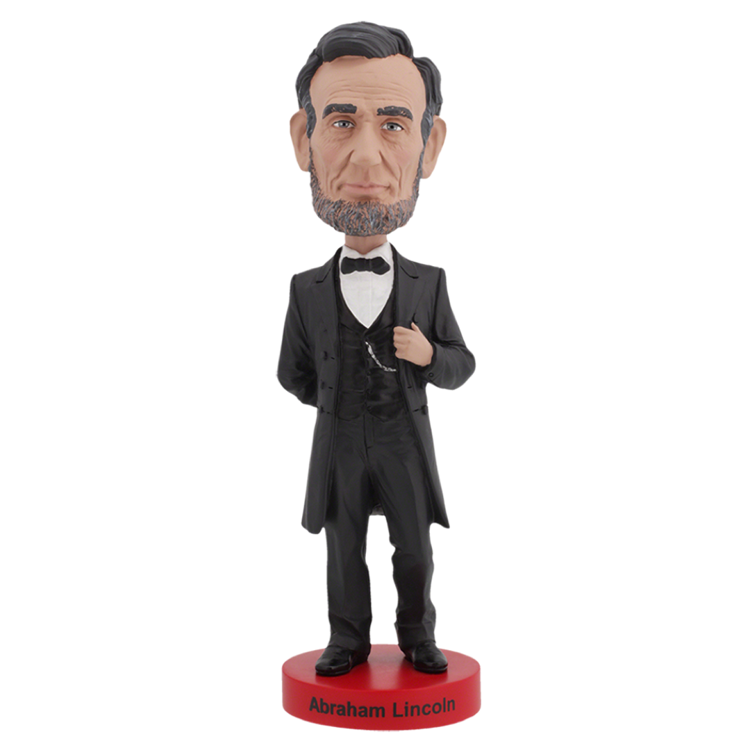 Abraham Lincoln Bobblehead showcasing detailed craftsmanship and historical significance.