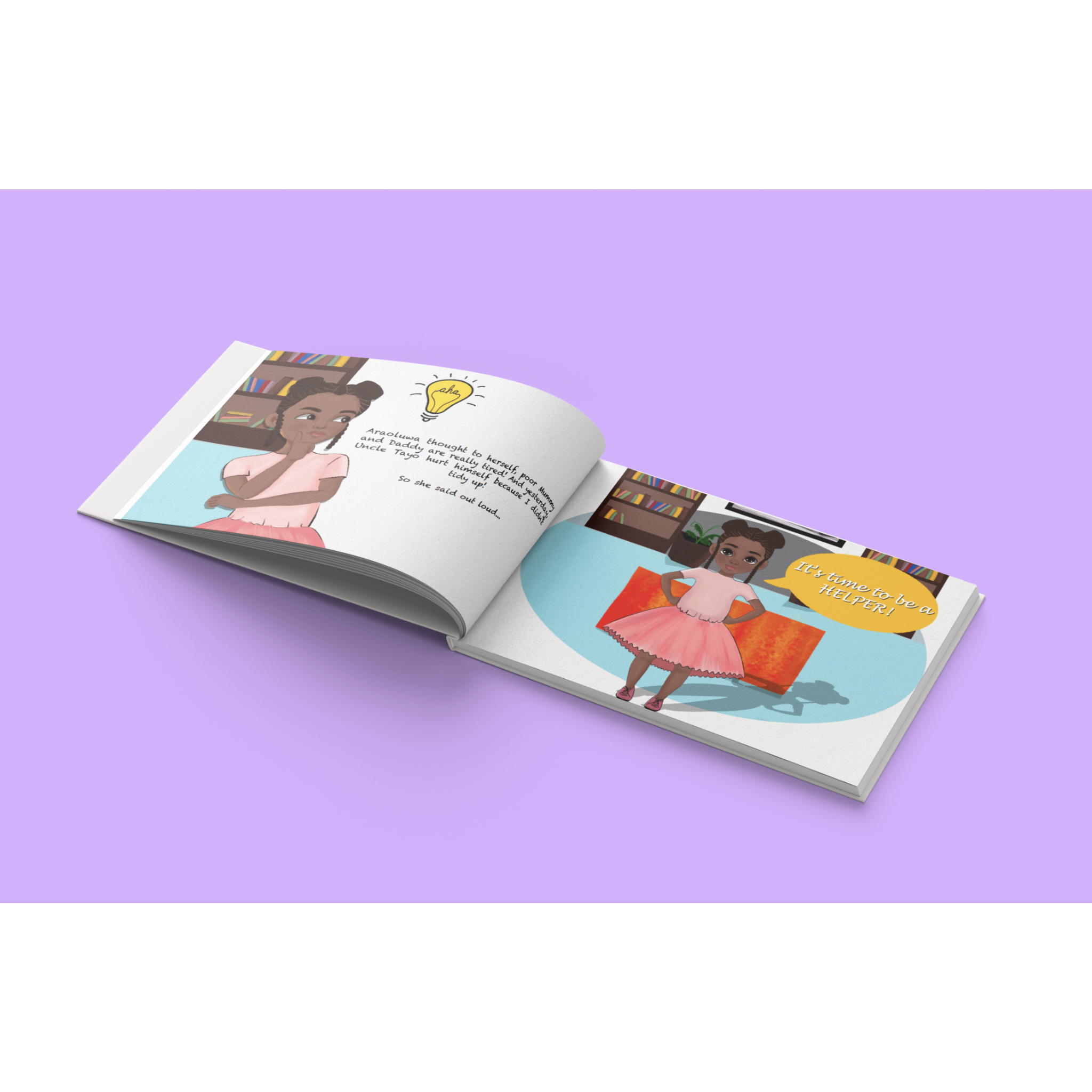 Cover of Ara Becomes Thundergirl featuring a colorful illustration of Ara, a young superhero, showcasing her kindness and confidence.