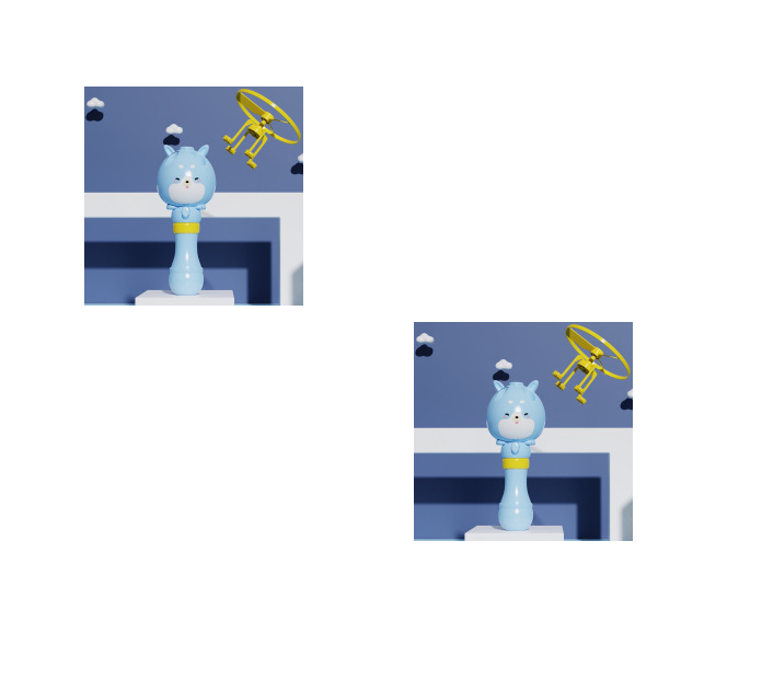 Bamboo Dragonfly Rotating Flying Bubble Machine with colorful bubbles and music, designed for outdoor play for children.