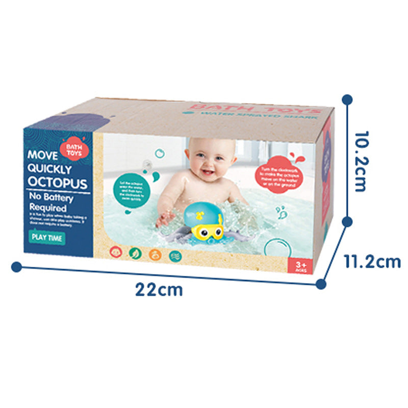 Colorful Bathing Bathtub Water Spring Floating Octopus Toy designed for children, showcasing its six crawling legs and vibrant colors.