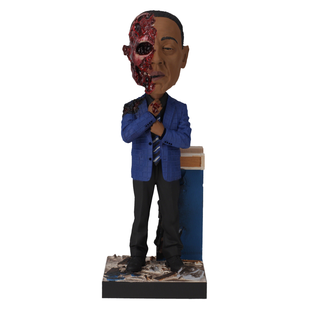 Breaking Bad Gus Fring Face Off Bobblehead showcasing detailed design and craftsmanship.