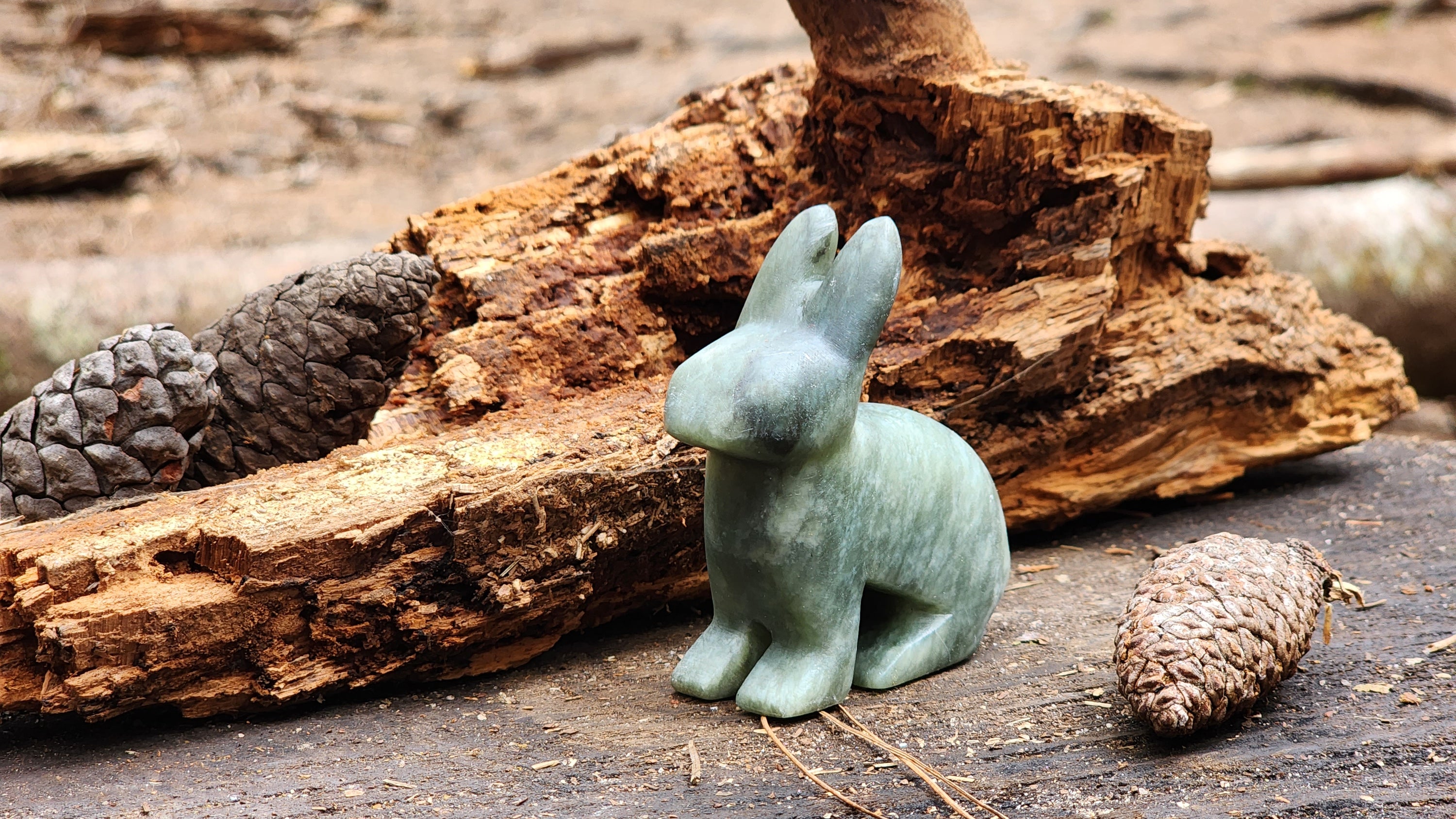 Bunny Soapstone Carving Kit with tools and precut soapstone pieces for kids and adults.