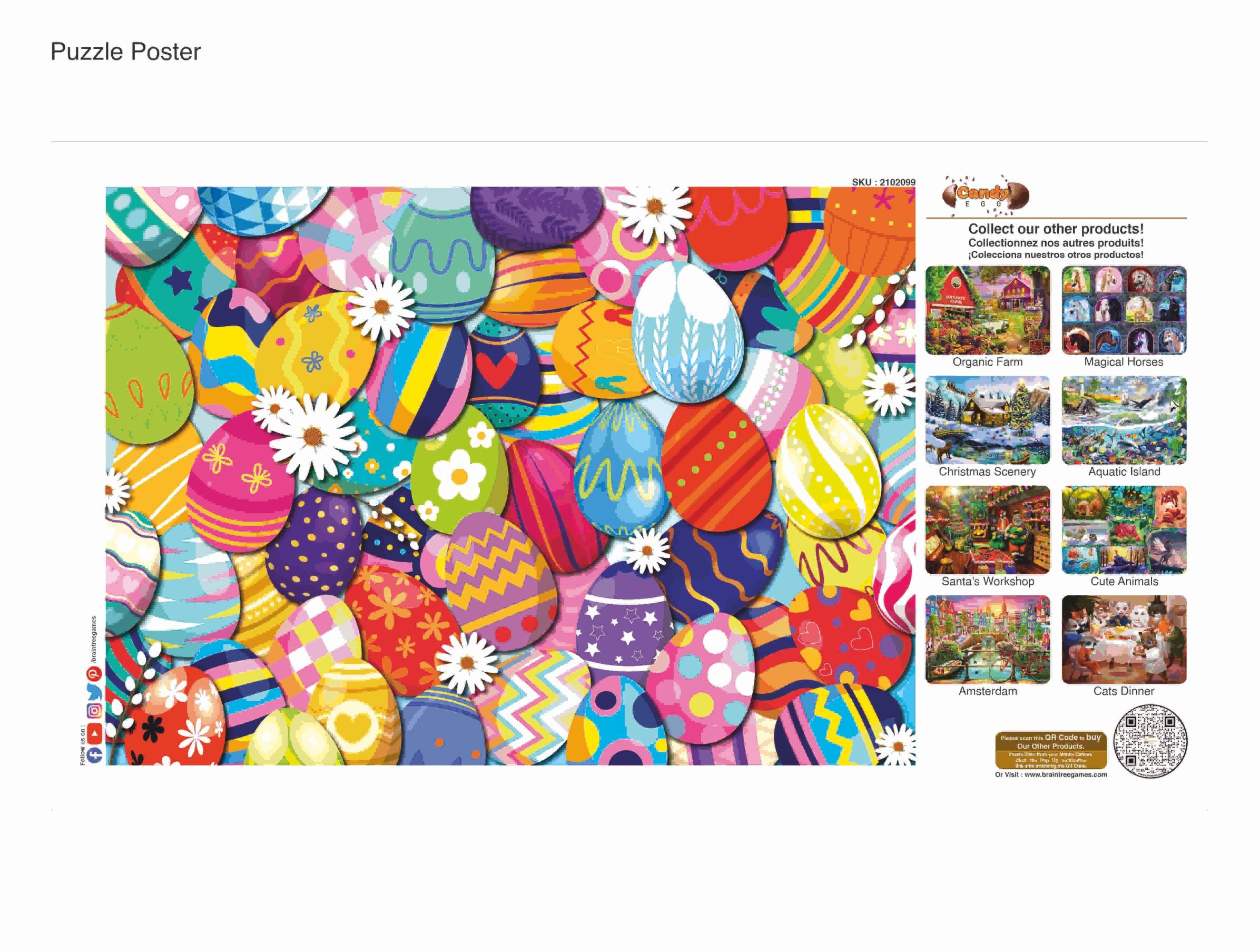 Colorful Candy Egg Jigsaw Puzzle with 1000 unique pieces, showcasing vibrant designs and high-quality craftsmanship.