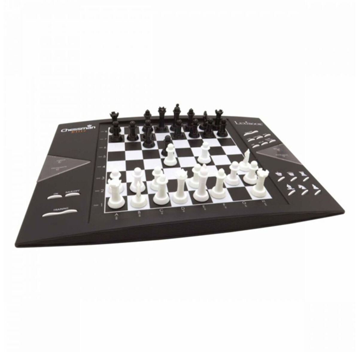 Chess Chessman Elite Lexibook Plastic electric chess set featuring vibrant colors, light and sound functions, designed for children aged 7 and up.
