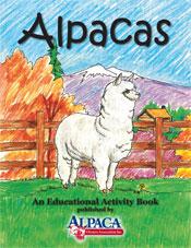 A colorful Children's Activity Book featuring alpacas, with engaging illustrations and activities for kids and adults, including coloring and crafting.